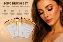 Load image into Gallery viewer, Glamza 20pc Eye Makeup Brush Set &amp; Butterfly Palette
