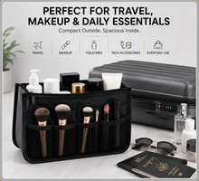 Load image into Gallery viewer, Glamza Multi-Pocket Travel Bag – Ultimate Organiser for Makeup, Toiletries &amp; Accessories | FREE UK Delivery