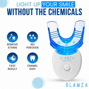 Glamza 'Hello Smile' Teeth Whitening Kit – 3ml or 10ml Non-Peroxide Gel – Free UK Postage