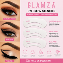 Load image into Gallery viewer, Glamza Eyebrow Stencils with Free UK Delivery!