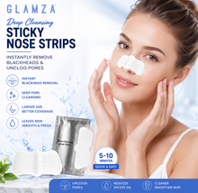 Load image into Gallery viewer, Glamza Deep Cleansing Sticky Nose Strips – Instantly Remove Blackheads &amp; Unclog Pores