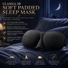 Load image into Gallery viewer, Glamza 3D Soft Padded Sleep Mask – Ultra Comfortable &amp; Lightweight for Better Sleep