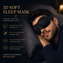 Load image into Gallery viewer, Glamza 3D Soft Padded Sleep Mask – Ultra Comfortable &amp; Lightweight for Better Sleep