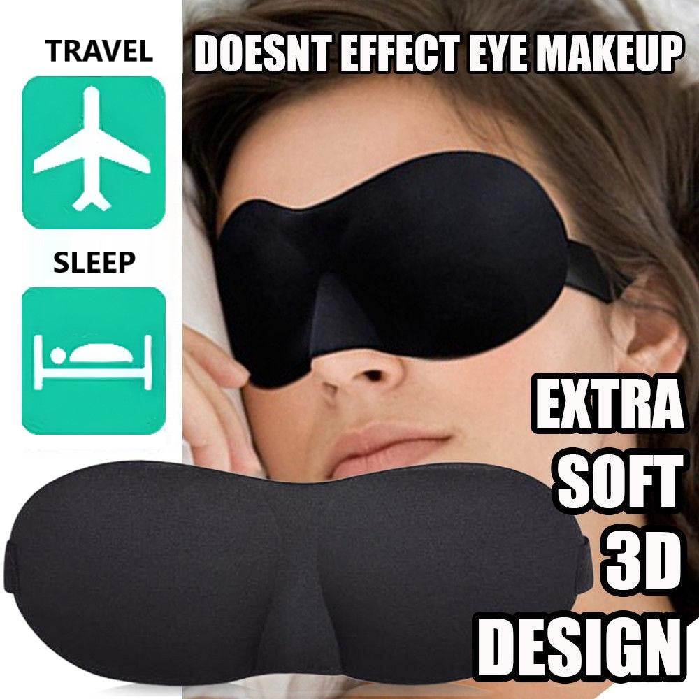 Glamza 3D Soft Padded Sleep Mask – Ultra Comfortable & Lightweight for Better Sleep