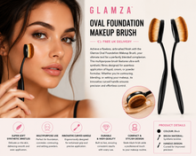 Load image into Gallery viewer, Glamza Oval Foundation Makeup Brush – Free UK Delivery