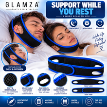 Load image into Gallery viewer, Glamza Dual-Use Anti-Snore Chin Strap &amp; Face Slimming Belt – Sleep Better, Feel Confident – Free UK Delivery