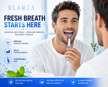 Load image into Gallery viewer, Glamza Tongue Scraper - Blue | Free UK Delivery