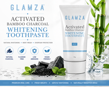 Load image into Gallery viewer, Glamza Activated Bamboo Charcoal Whitening Toothpaste – Natural Teeth Whitening
