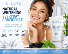 Load image into Gallery viewer, Glamza Activated Bamboo Charcoal Whitening Toothpaste – Natural Teeth Whitening