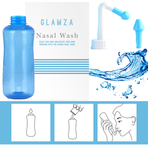 Glamza Nasal Wash – Irrigation &amp; Hay Fever Relief Tool – Free UK Delivery