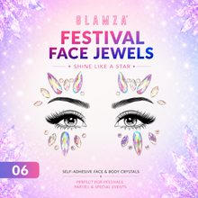 Load image into Gallery viewer, Glamza Festival Face Jewels – Self-Adhesive Face &amp; Body Crystals | Free UK Delivery