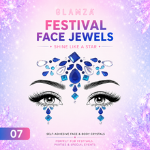 Load image into Gallery viewer, Glamza Festival Face Jewels – Self-Adhesive Face &amp; Body Crystals | Free UK Delivery