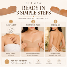 Load image into Gallery viewer, Glamza Invisible Bra – Strapless &amp; Backless Self-Adhesive Bra