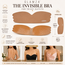 Load image into Gallery viewer, Glamza Invisible Bra – Strapless &amp; Backless Self-Adhesive Bra