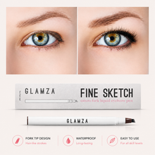 Load image into Gallery viewer, Glamza Fine Sketch Tattoo Fork Liquid Eyebrow Pens – Define &amp; Enhance Your Brows!