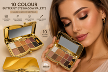 Load image into Gallery viewer, 10 Colour Eyeshadow Butterfly Palette – Naked Glitter Shades with Free UK Postage