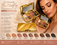 Load image into Gallery viewer, 10 Colour Eyeshadow Butterfly Palette – Naked Glitter Shades with Free UK Postage