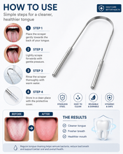 Load image into Gallery viewer, Glamza Stainless Steel Tongue Scraper – Ultimate Oral Hygiene Tool with Free UK Delivery