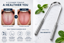Load image into Gallery viewer, Glamza Stainless Steel Tongue Scraper – Ultimate Oral Hygiene Tool with Free UK Delivery