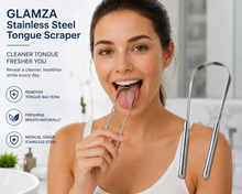 Load image into Gallery viewer, Glamza Stainless Steel Tongue Scraper – Ultimate Oral Hygiene Tool with Free UK Delivery