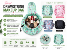 Load image into Gallery viewer, Glamza Drawstring Makeup Storage Bags – 4 Colours – FREE UK Postage