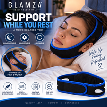 Load image into Gallery viewer, Glamza Dual-Use Anti-Snore Chin Strap &amp; Face Slimming Belt – Sleep Better, Feel Confident – Free UK Delivery