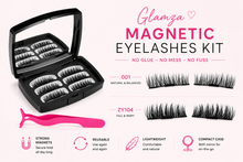 Load image into Gallery viewer, Glamza Magnetic Eyelashes Kit with Case, Mirror &amp; Applicator – Free UK Postage
