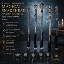 Load image into Gallery viewer, 5pc Magical Wizard Snakehead Makeup Brush Set – Free UK Delivery