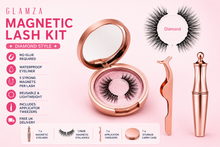 Load image into Gallery viewer, Glamza Magnetic Eyeliner &amp; Magnetic Eyelash Kit with Applicator Tweezer | Diamond or Allure Styles