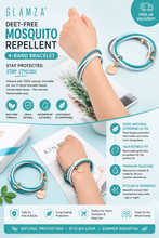 Load image into Gallery viewer, Glamza DEET-Free Mosquito Repellent 4-Band Bracelet – Free Delivery