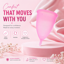 Load image into Gallery viewer, Women’s Pink Menstrual Cup – Eco-Friendly, Comfortable, Free Delivery