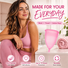 Load image into Gallery viewer, Women’s Pink Menstrual Cup – Eco-Friendly, Comfortable, Free Delivery