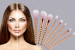 8pc Luxury Rose Gold Makeup Brush Set – Free UK Delivery