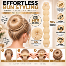 Load image into Gallery viewer, Hair So Hair Bun Roll – Effortless Updo Styling in Black, Brown, or Blonde - 2 Sizes!