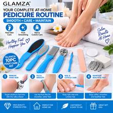 Load image into Gallery viewer, Glamza 10pc Foot Care Pedicure Kit – Free UK Delivery
