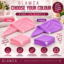 Load image into Gallery viewer, Glamza Microfibre Rapid Dry Hair Towel for Short Hair - Free UK Postage