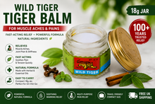 Load image into Gallery viewer, Wild Tiger Tiger Balm for Muscle Aches &amp; Pains – 18g Jar | Fast-Acting Relief