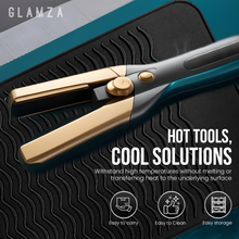 Load image into Gallery viewer, Glamza Hair Straightener Silicone Heat Mat – Black with Free Delivery