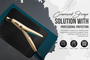 Glamza Hair Straightener Silicone Heat Mat – Black with Free Delivery