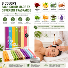 Load image into Gallery viewer, Glamza 16 Premium Ear Candles with Ear Protection Discs – Home Relaxation Set