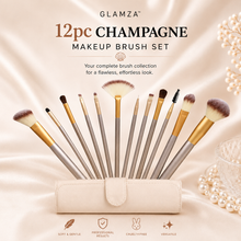 Load image into Gallery viewer, 12pc Champagne Makeup Brush Set – Complete Makeup Tool Kit | Free UK Delivery