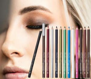 Glamza 12-Piece 2-in-1 Velvet Smoothing Lip Liner and Eyeliner Pencils with Free UK Delivery
