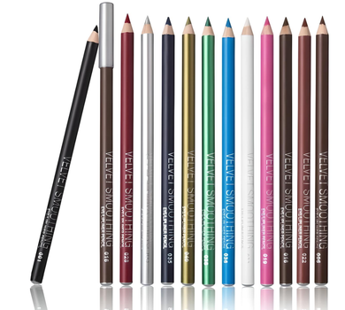 Glamza 12-Piece 2-in-1 Velvet Smoothing Lip Liner and Eyeliner Pencils with Free UK Delivery
