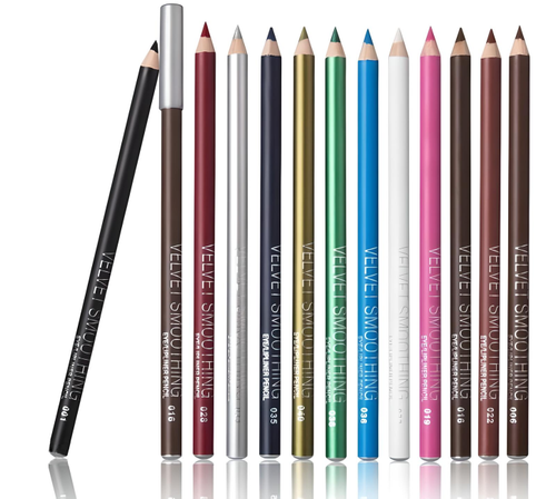 Glamza 12-Piece 2-in-1 Velvet Smoothing Lip Liner and Eyeliner Pencils with Free UK Delivery