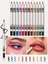 Load image into Gallery viewer, 12pc Smoothing Multi Shade Lip Liner &amp; Eye Liner Set | Dual Use, Long-Lasting Formula | Free UK Postage