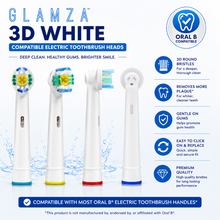 Load image into Gallery viewer, Oral-B "3D White" Compatible Toothbrush Heads 4-Pack – Brightening Clean with Free UK Delivery