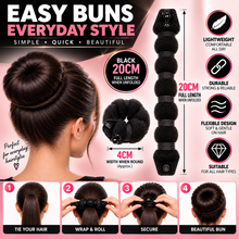 Load image into Gallery viewer, Hair So Hair Bun Roll – Effortless Updo Styling in Black, Brown, or Blonde - 2 Sizes!