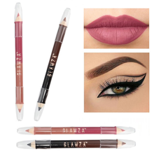 Load image into Gallery viewer, Glamza Two-Colour Dual-Sided Lip &amp; Eye Pencils – Define Your Look with Ease!