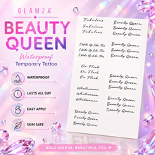 Load image into Gallery viewer, 100 Waterproof Eyebrow &amp; Body Tattoos – Long Lasting Temporary Tattoo Words with Free UK Postage