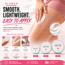 Load image into Gallery viewer, Glamza Chub Rub Anti Chafing Cream 50ml, 100ml &amp; 150ml - Enriched with Aloe Vera